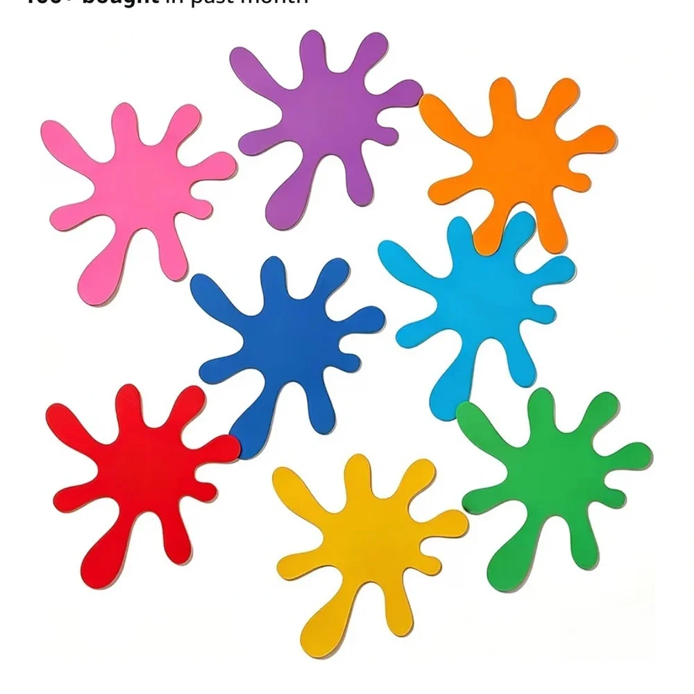 SLIME Happy Birthday Backdrop (8’x6’) Table Cover + 6” slime cutouts + 10 aprons